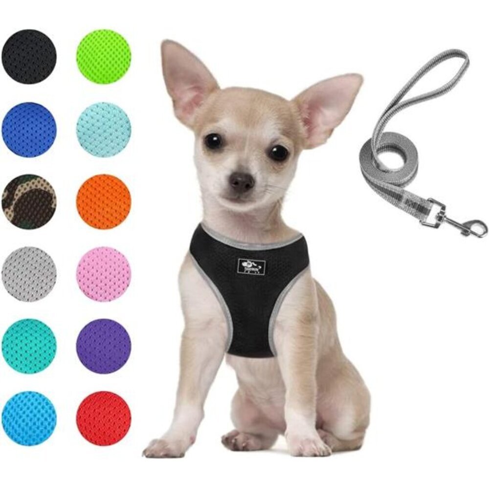 Puppy Harness and Leash Set - Dog Vest Harness for Small Dogs Medium Dogs